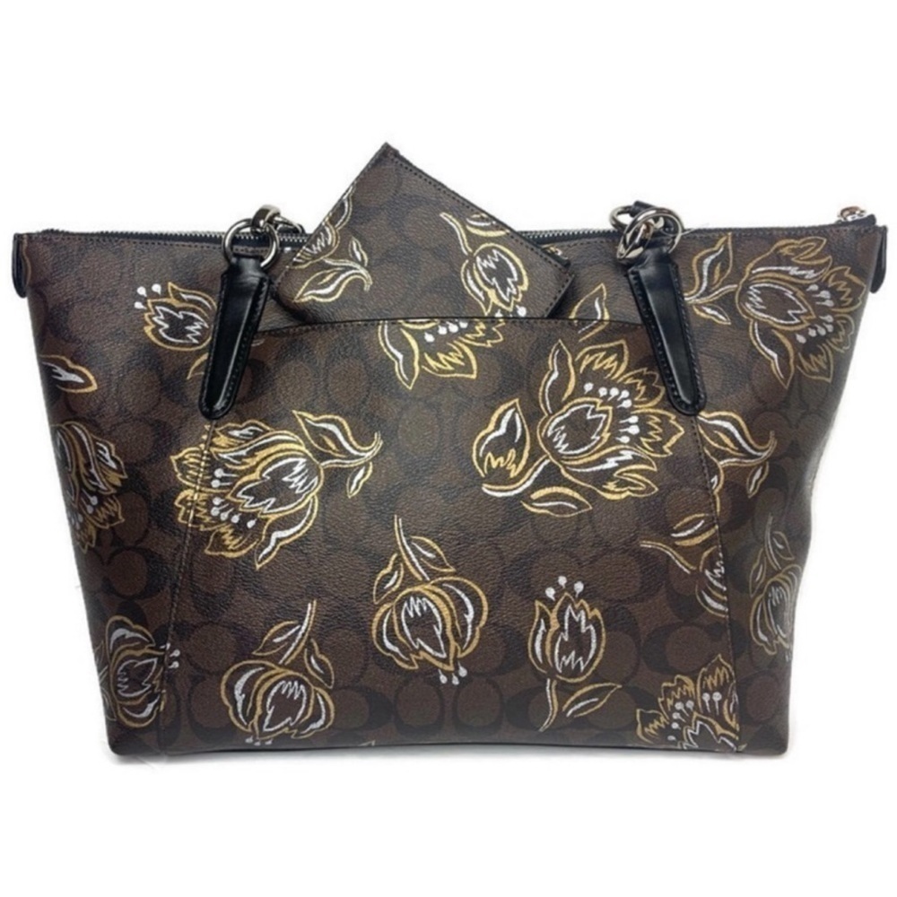 Coach Mahogany Tulip Signature C Tote Wallet Set - Picture 5 of 7